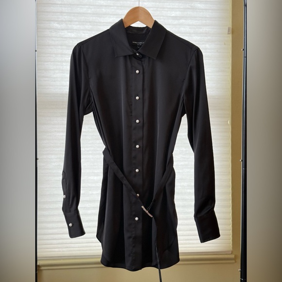 Generation Love Zinnia Belted Black Pearl Buttons Shirt - Picture 2 of 8